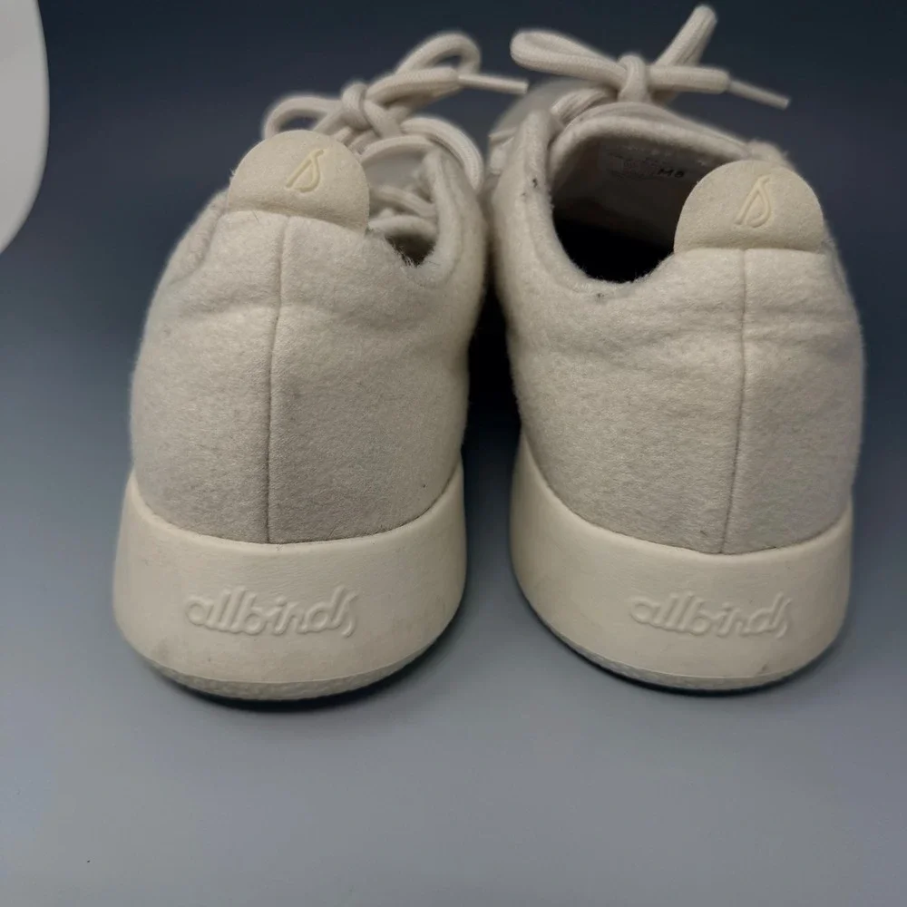 Allbirds Mens Merino Wool Runners Cream White Sneakers Size US M8 0721‎ NV1